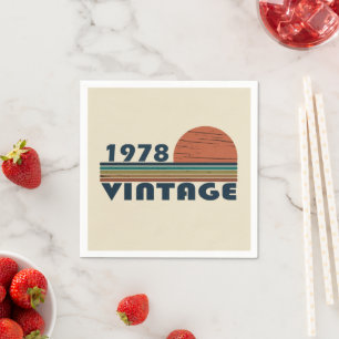 Serviette En Papier Né en 1978 anniversaire vintage