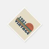 Serviette En Papier Né en 1981 anniversaire vintage (Coin)