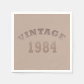 Serviette En Papier Né en 1984 anniversaire vintage (Devant)