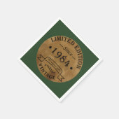 Serviette En Papier Né en 1984 anniversaire vintage (Coin)