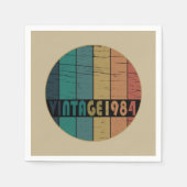 Serviette En Papier Né en 1984 anniversaire vintage (Devant)