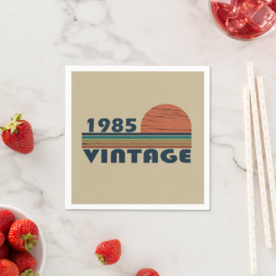 Serviette En Papier né en 1985 quarante vintage 40e anniversaire