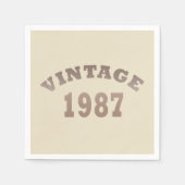 Serviette En Papier né en 1987 anniversaire vintage (Devant)