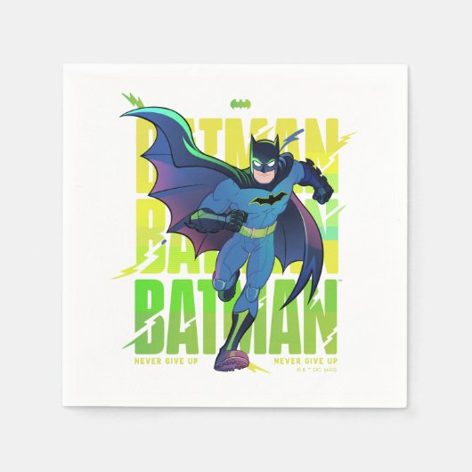 Serviette En Papier Ne jamais abandonner Batman en cours d'exécution g (Devant)