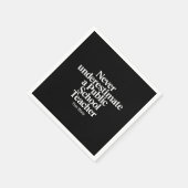 Serviette En Papier Ne jamais sous-estimer Kamala, enseignant d'école  (Coin)