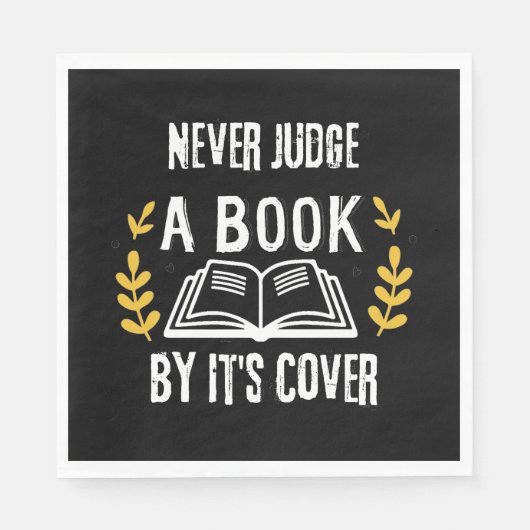 Serviette En Papier Ne jugez jamais un livre par sa couverture (Devant)