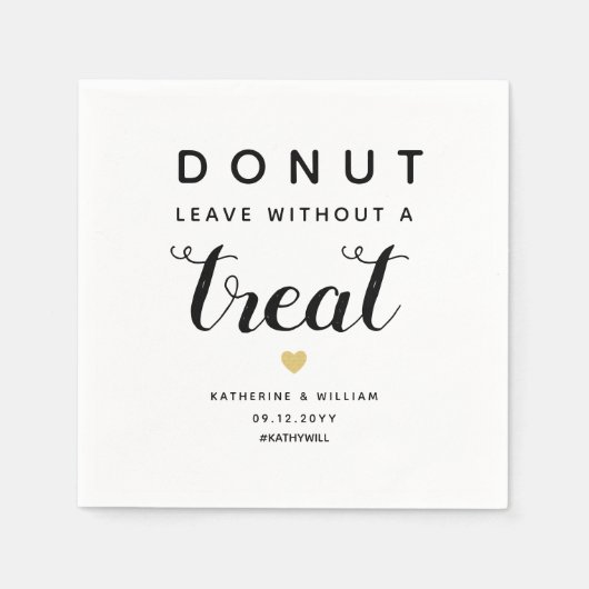 Serviette En Papier Ne laissez pas sans Mariage moderne traiter (Devant)