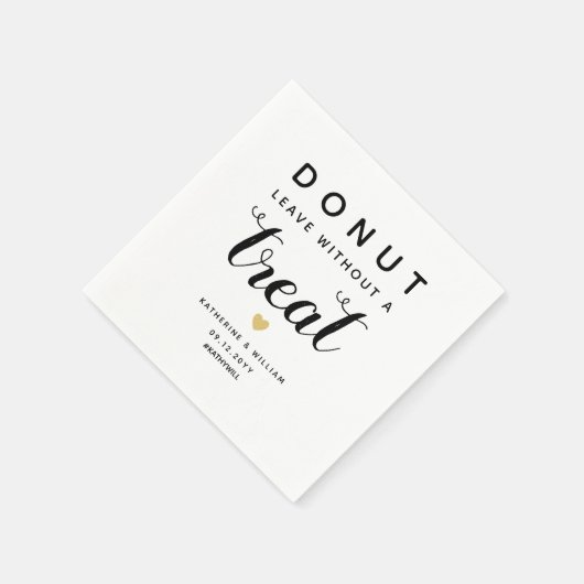 Serviette En Papier Ne laissez pas sans Mariage moderne traiter (Coin)