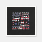 Serviette En Papier Né libre mais maintenant je suis cher classique (Devant)