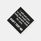 Serviette En Papier Ne me testez pas (Coin)