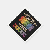 Serviette En Papier Ne m'oblige pas à utiliser Daddy Voice Gay Rainbow (Coin)