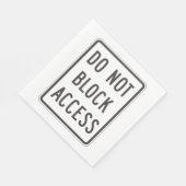 Serviette En Papier Ne pas bloquer l'accès Papier à panneau (Coin)