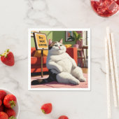 Serviette En Papier Ne pas déranger le gros chat amusant (En situation)