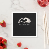 Serviette En Papier Ne pas marcher - Classique Blanc - Squelette Coeur (En situation)