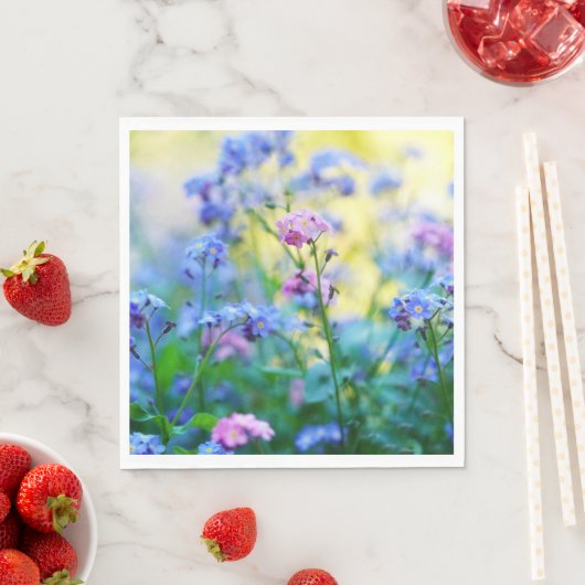 Serviette En Papier Ne pas oublier les fleurs (En situation)