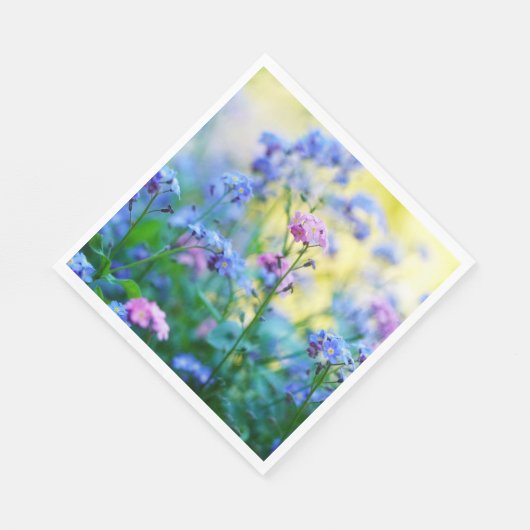 Serviette En Papier Ne pas oublier les fleurs (Coin)