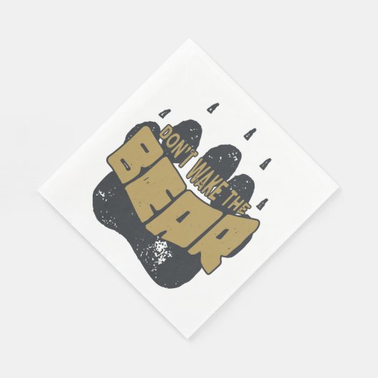 Serviette En Papier Ne Pas Réveiller L'Ours (Coin)