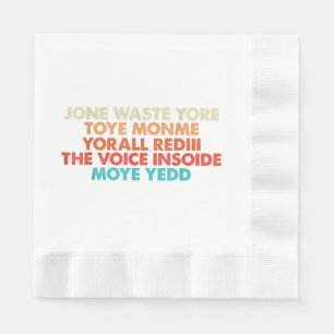 Serviette En Papier Ne perds pas ton temps avec moi Je t'aime Paroles 