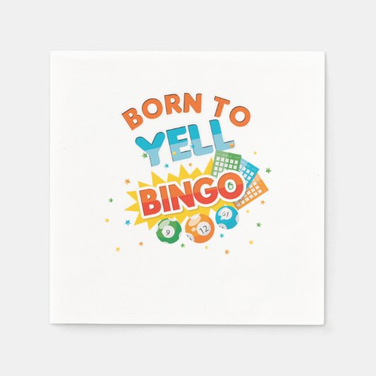 Serviette En Papier Né Pour Joueur De Bingo Lucky Jeu Jeu Jeu Cadeau (Devant)