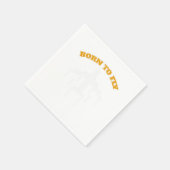 Serviette En Papier Né Pour Vol Funny Aviation Aéronef Pilote de ligne (Coin)