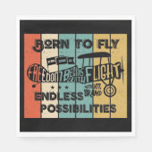 Serviette En Papier Né pour voler (Devant)