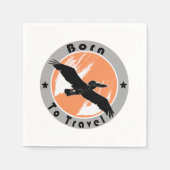 Serviette En Papier Né pour voyager serviettes (Devant)