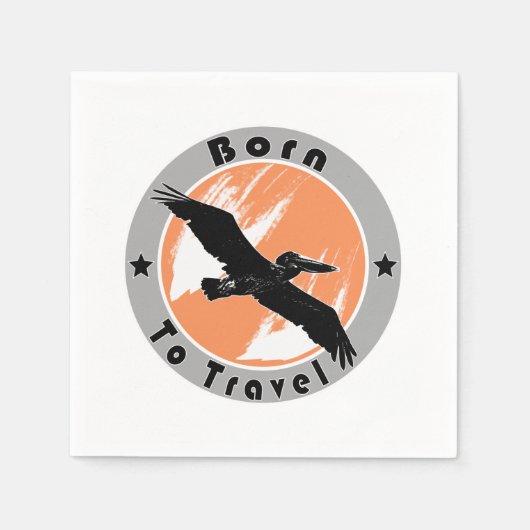 Serviette En Papier Né pour voyager serviettes (Devant)