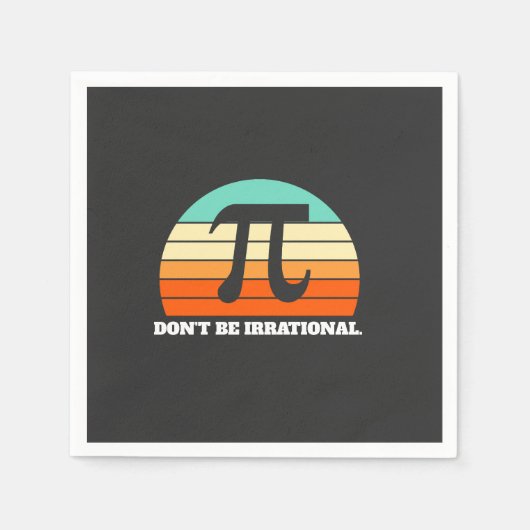 Serviette En Papier Ne soyez pas irrationnel Retro Pi Day Math Enseign (Devant)