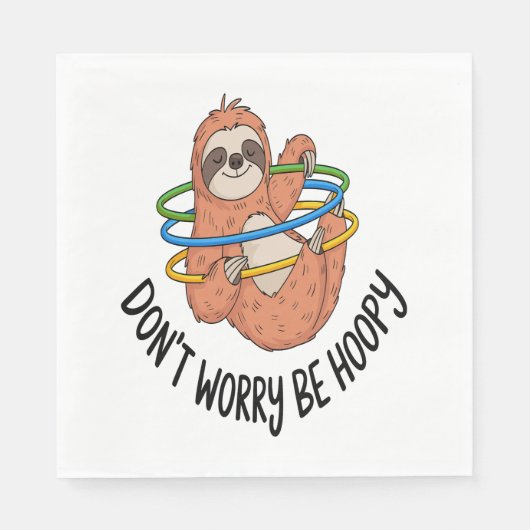 Serviette En Papier Ne vous inquiétez pas d'être optimiste Sloth (Devant)