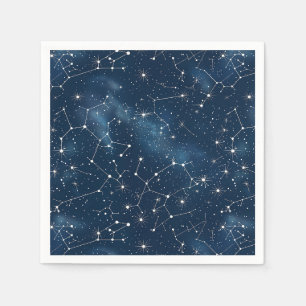 Serviette En Papier Nébuleuse d'étoiles cosmiques sarcelle mystique bl