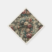 Serviette En Papier Nécromancie des Crânes – Gothique Victorien  (Coin)