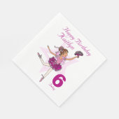 Serviette En Papier Née ballerine filles 6e anniversaire serviettes (Coin)
