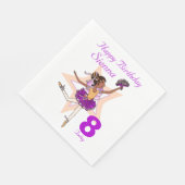 Serviette En Papier Née ballerine filles 8ème anniversaire serviettes (Coin)