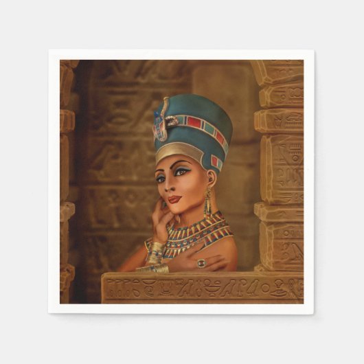 Serviette En Papier Nefertiti - Neferneferuaten la reine égyptienne (Devant)