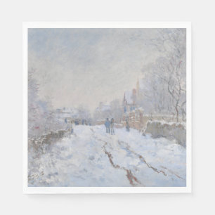Serviette En Papier Neige à Argenteuil (par Claude Monet)