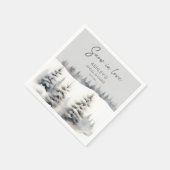 Serviette En Papier Neige amoureuse douches nuptiales de la pinède d'h (Coin)