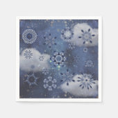 Serviette En Papier Neige bleue (Devant)