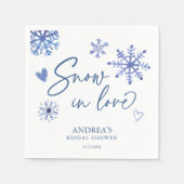 Serviette En Papier Neige dans les flocons de neige d'amour douche de  (Devant)