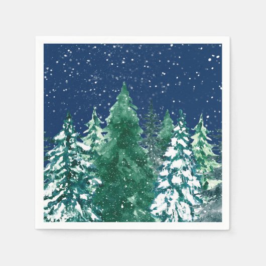 Serviette En Papier Neige des pins (Devant)