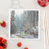 Serviette En Papier Neige d'hiver, Joyeux Noël (En situation)