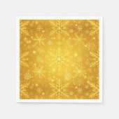 Serviette En Papier Neige dorée (Devant)