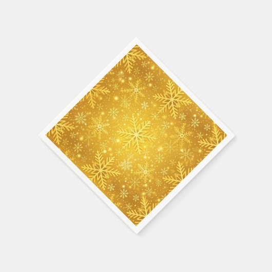Serviette En Papier Neige dorée (Coin)