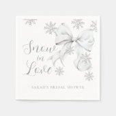 Serviette En Papier Neige en amour (Devant)