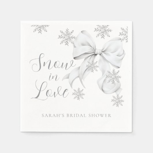 Serviette En Papier Neige en amour (Devant)