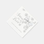 Serviette En Papier Neige en amour (Coin)