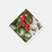 Serviette En Papier Neige Et Vie (Coin)