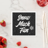 Serviette En Papier Neige Fun Fun Fun Fun Sur Noir (En situation)