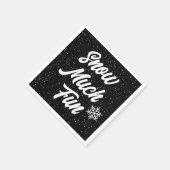 Serviette En Papier Neige Fun Fun Fun Fun Sur Noir (Coin)