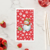 Serviette En Papier Neige Le Snowman (En situation)