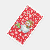 Serviette En Papier Neige Le Snowman (Coin)